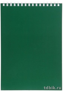 Блокнот А5  40л., 148*210 мм, на гребне, зеленый