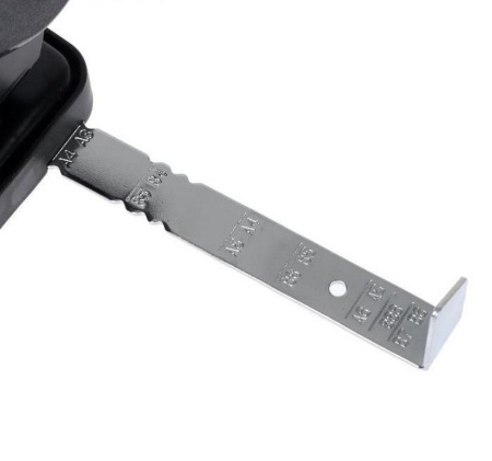 Дырокол до 65л пластик, deVENTE, с линейкой цв.черный