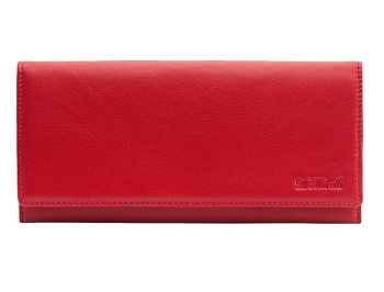 Портмоне D.Morelli женское "Red-2" большое, нат.кожа