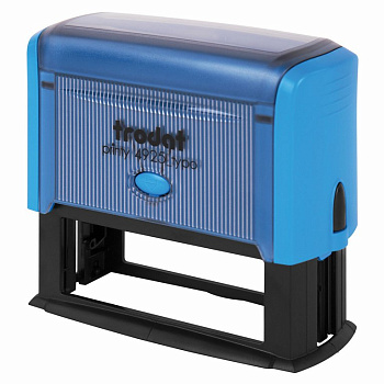 Штамп самонаборный  5 стр 82х25 мм 2 кассы Trodat, корпус синий