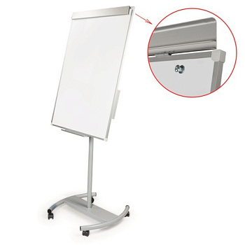 Доска-флипчарт на роликах 700*1000 мм, магнитно-маркерная BRAUBERG