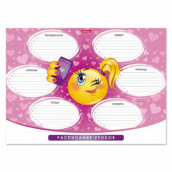 Расписание уроков А3 "Смайлики. Селфи" ErichKrause