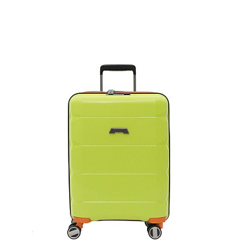 Чемодан 4-х колесный FABRETTI 100% полипропилен, 56*39*20 см, салатовый