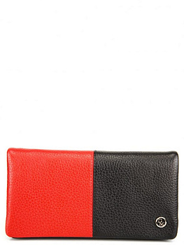 Портмоне D.Morelli "Duo" нат. кожа, черно-красное