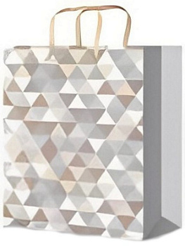 Пакет бумажный 18*23см ламинированный "Пастельные ромбы"
