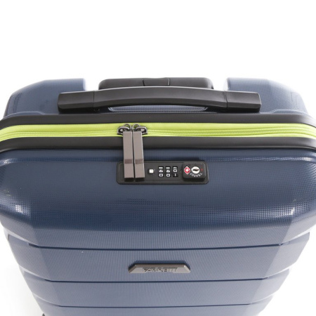 Чемодан 4-х колесный FABRETTI 100% полипропилен, 66*45*26 см, синий