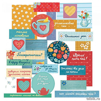 Карточки "Цветочный чай"  190гр/м картон