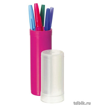 Пенал-тубус  СТАММ (пластик) 195*45мм (ассорти)