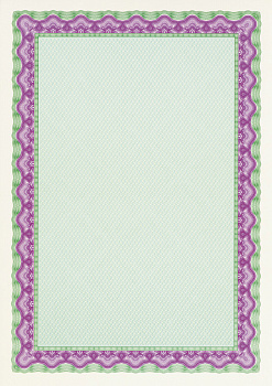 Сертификат-бумага А4 115 г. с вод.знак. фиолет.-зеленый DECAdry