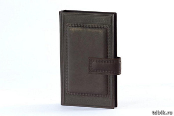 Визитница Макей 155*256мм на 160 визиток, (клясс. на 4 виз.) нат. кожа