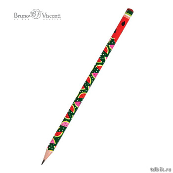 Карандаш ч/г HB с рис. трехгранный Bruno Visconti Happy Graphix "Арбузы"