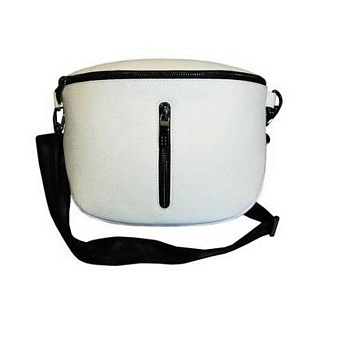 Сумка поясная D.Morelli нат. кожа, белая