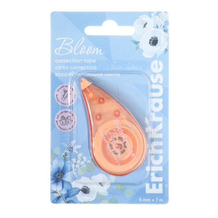 Корректирующая лента в диспен. 5 мм х 7 м ErichKrause Pastel Bloom, ассорти
