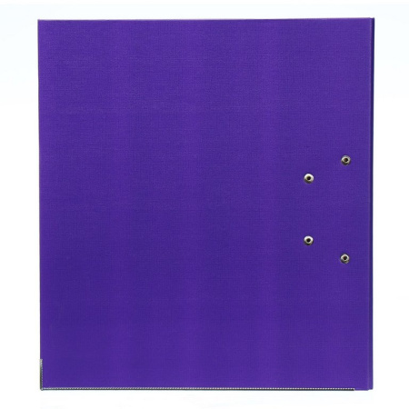 Папка-регистратор А4 75мм Lamark, двустор. покрытие, метал. окантовка,пл. карман на торце фиолетовая