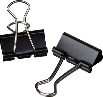 Зажим для бумаг 19 мм черный Globus