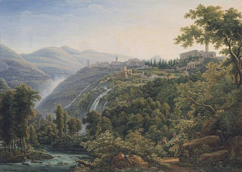 Постер на бумаге 50*70см, Ф.М. Матвеев "Вид в Италии"