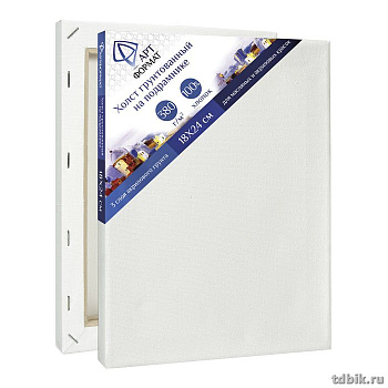 Холст грунтованный на подрамнике 18*24 см среднее зерно (100% хлопок, 380 г/м) АРТформат