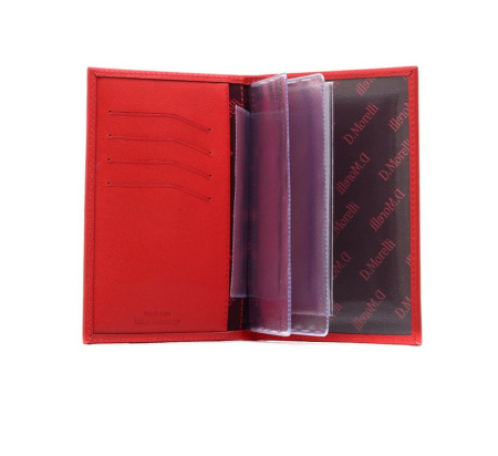 Бумажник водителя D.Morelli "Red-2", нат. кожа