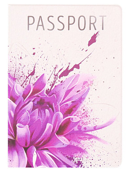 Обложка для паспорта MILAND "Цветок пиона" ПВХ slim