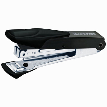 Степлер № 10 до 20л металлический, Berlingo "Power TX" черный с антистеплером (глубина 50мм)