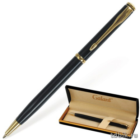 Ручка шариковая Galant "Arrow Gold Blue" подар.футляр, синяя 0,7мм (стерж.98мм тип Parker)