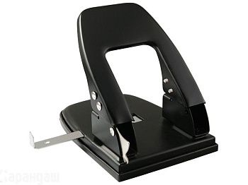 Дырокол до 30л метал. Attomex с линейкой черный