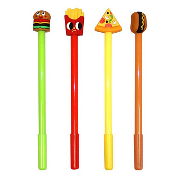 Ручка шариковая сувенирная "Фастфуд" синяя (ассорти)