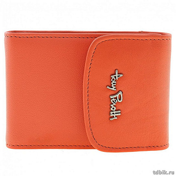 Визитница Tony Perotti 10,5*7см на 20 визиток, нат. кожа, цвет кораловый