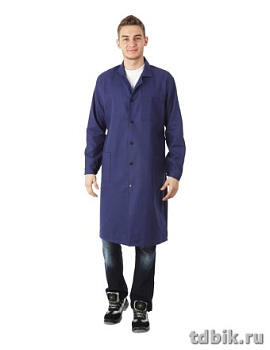 Спецодежда Халат мужской "Рабочий" р-р 64-66, цвет синий