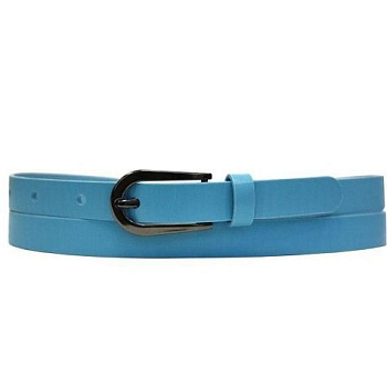 Ремень Alliance нат. кожа,  ширина 20мм, голубой