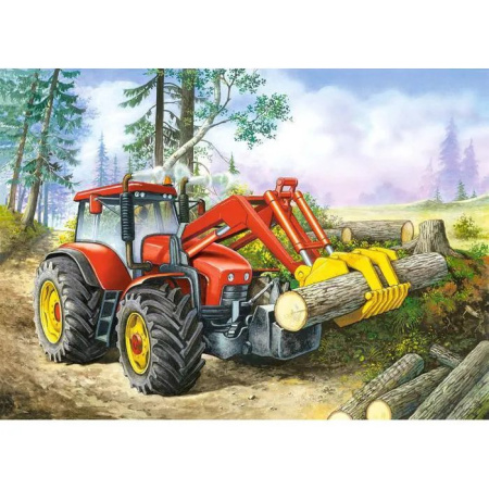 Пазлы MIDI  60 дет. "Трактор" Castor Land 5+