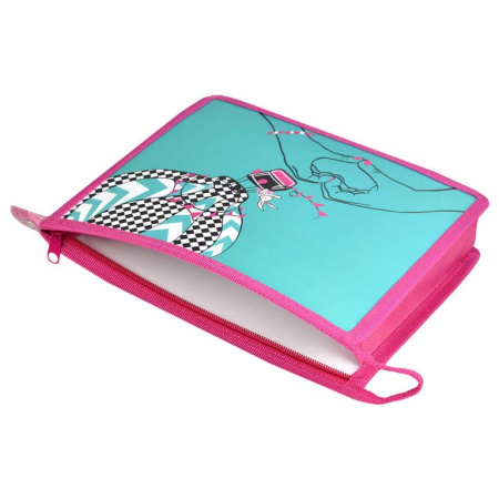 Папка для тетрадей А5 на молнии "МЕЧТАЙ" дно с расширением