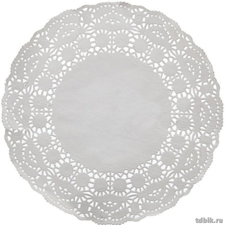 Салфетки ажурные круглые белые 26см 250 шт.