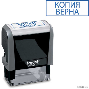 Штамп стандартный "Копия верна" в рамке Trodat