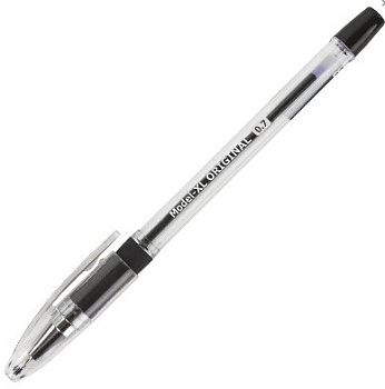 Ручка шариковая масляная Brauberg "Model-XL ORIGINAL" рез.упор 0,7мм черн. (ст.140мм,лин.0,35) игол.