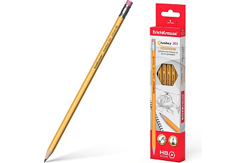 Карандаш ч/г HB ErichKrause Amber с ластиком