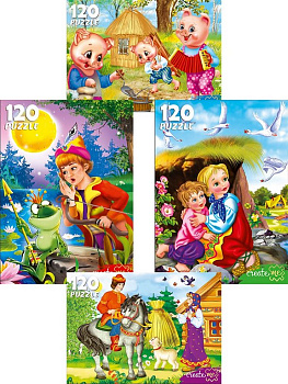 Пазлы  120 дет. "Детские сказки" Рыжий кот