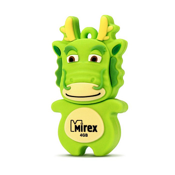 Флеш-диск  4Gb  Mirex Dragon Green USB 2.0