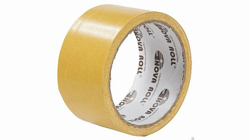 Скотч двухсторонний (полипроп. основа) 50 мм*25 м Нова Ролл