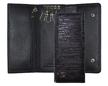 Футляр для ключей  D.Morelli "Кредо" нат. кожа, черный