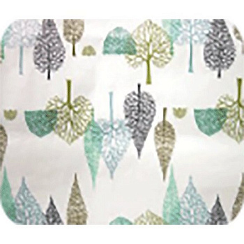 Набор цв. бумаги Тишью с орнаментом 5 листов, "Деревья на белом фоне" 50x70 см, 17 г/м?, deVENTE