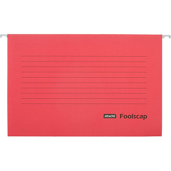 Папка подвесная Attache Foolscap 365x240 мм красная (5шт/уп)