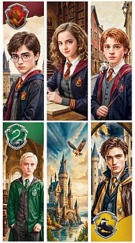 Закладка бумажная 6 шт/уп "Школа волшебства"