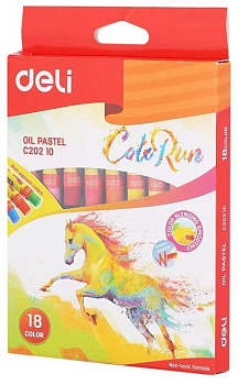 Пастель масляная 18 цв. Deli "ColoRun"
