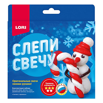 Набор для изготовления свечей восковых "Снеговик с карамелью"