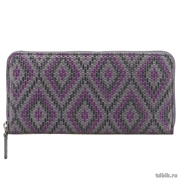 Портмоне Dr.Koffer 19*9,5см, нат. кожа, цв. серо-фиолетовый