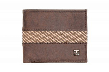 Портмоне D.Morelli мужское "Бранд" нат.кожа, коричневое