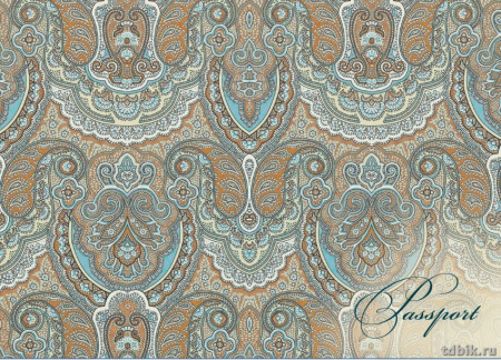 Обложка для паспорта "Пейсли" ПВХ  13,2*18,6