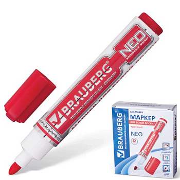 Маркер для доски Brauberg "Neo" 5мм красный круглый