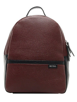Рюкзак женский Mistral 32*25*12 см, цвет бордо, нат. кожа